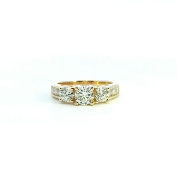14KY 1.50ctw 3-Stone Diamond Ring Kiefer Jewelers Lutz, FL