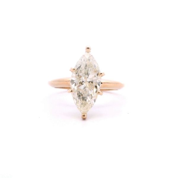 14KY 2.55CT Marquise Diamond Solitaire Engagement Ring Kiefer Jewelers Lutz, FL