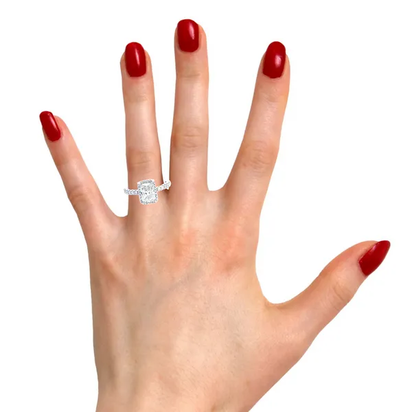 14K LAB GROWN DIAMOND HALO ENGAGEMENT RING Image 2 Kiefer Jewelers Lutz, FL