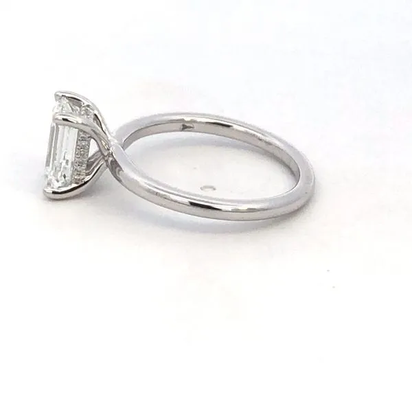 18KW 2.06CTW Hidden Halo Lab Grown Emerald Cut Diamond Engagement Ring Image 4 Kiefer Jewelers Lutz, FL