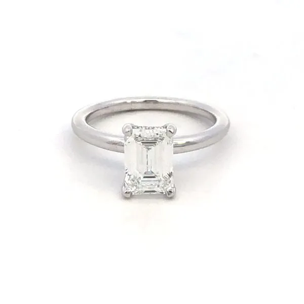 18KW 2.06CTW Hidden Halo Lab Grown Emerald Cut Diamond Engagement Ring Kiefer Jewelers Lutz, FL