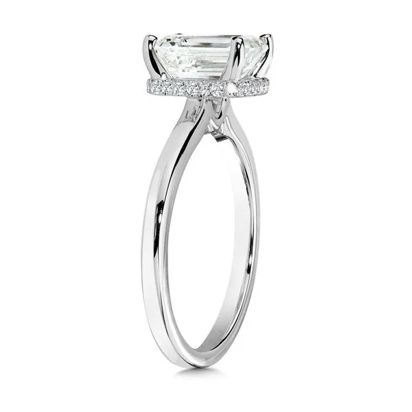 14K Lab Grown Emerald Cut Center Diamond Engagement Ring Image 2 Kiefer Jewelers Lutz, FL