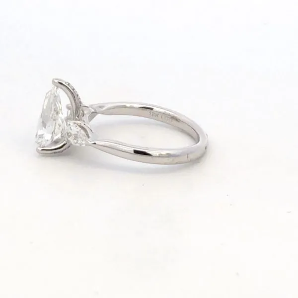 18KW 2.57CTW Pear Three Stone Lab Grown Diamond Engagement Ring Image 5 Kiefer Jewelers Lutz, FL
