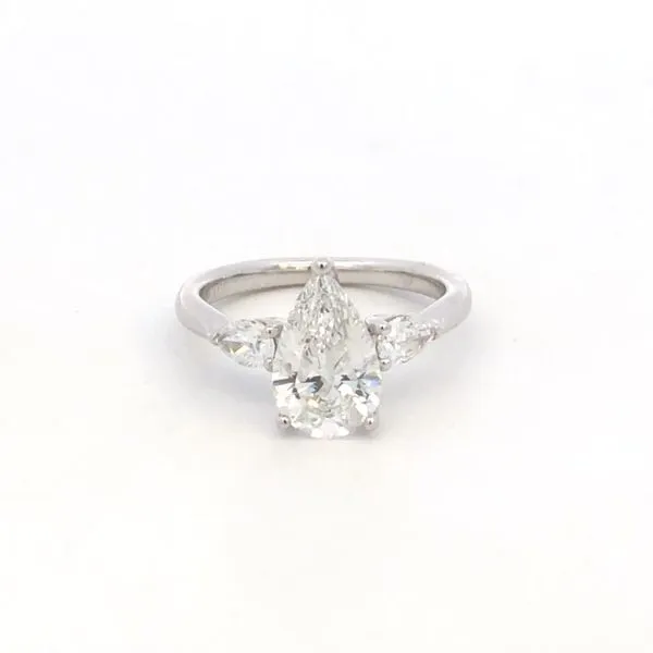 18KW 2.57CTW Pear Three Stone Lab Grown Diamond Engagement Ring Image 2 Kiefer Jewelers Lutz, FL