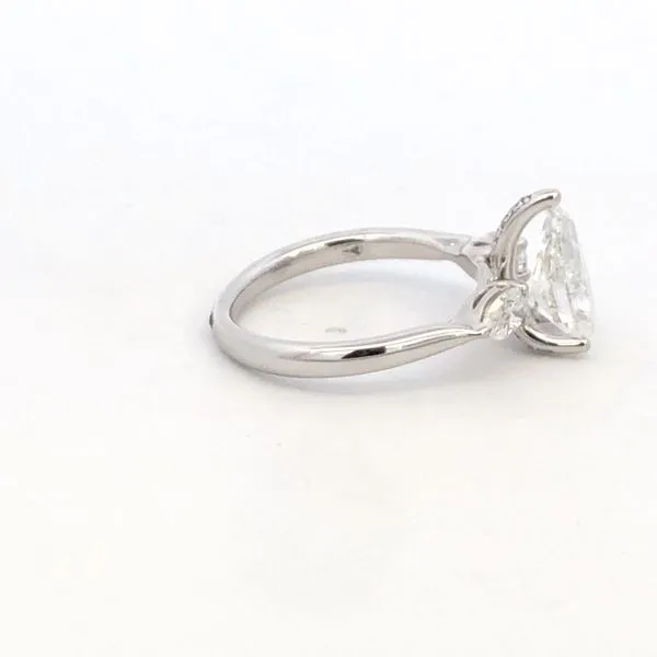 18KW 2.57CTW Pear Three Stone Lab Grown Diamond Engagement Ring Image 4 Kiefer Jewelers Lutz, FL