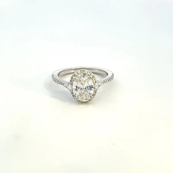 14K Lab Grown Oval Center Diamond Engagement Ring Kiefer Jewelers Lutz, FL