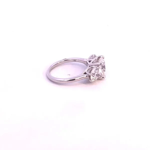 18KW 5.05CTW Three Stone Round Lab Grown Diamond Ring Image 3 Kiefer Jewelers Lutz, FL