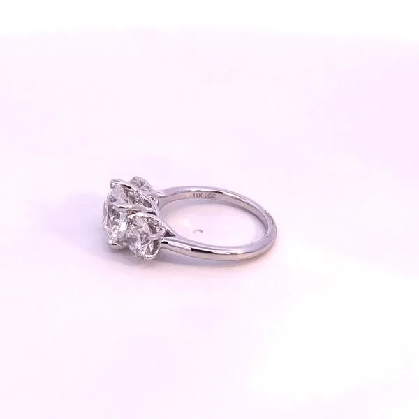 18KW 5.20CTW Three Stone Round Lab Grown Diamond Ring Image 4 Kiefer Jewelers Lutz, FL