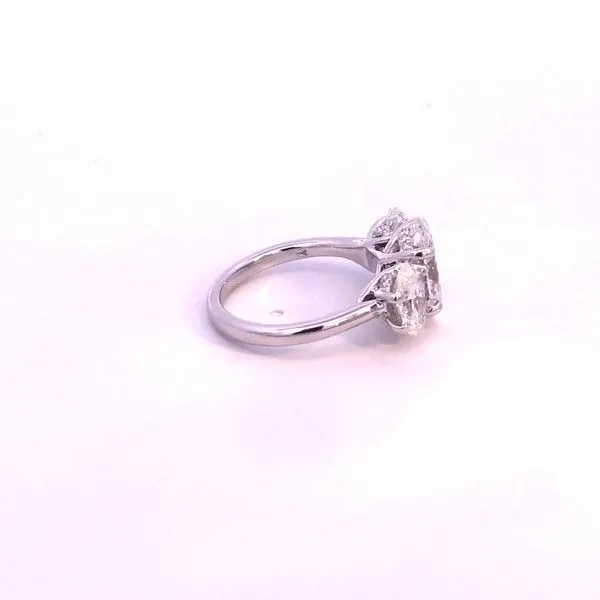 18KW 5.13CTW Three Stone Oval Lab Grown Diamond Ring Image 3 Kiefer Jewelers Lutz, FL