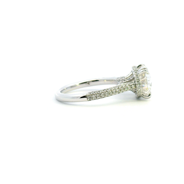 18KW 4.62CTW Oval Lab Grown Diamond Engagment Ring Image 3 Kiefer Jewelers Lutz, FL