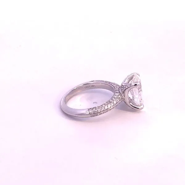 18KW 4.80CTW Oval Lab Grown Diamond Engagement Ring Image 3 Kiefer Jewelers Lutz, FL