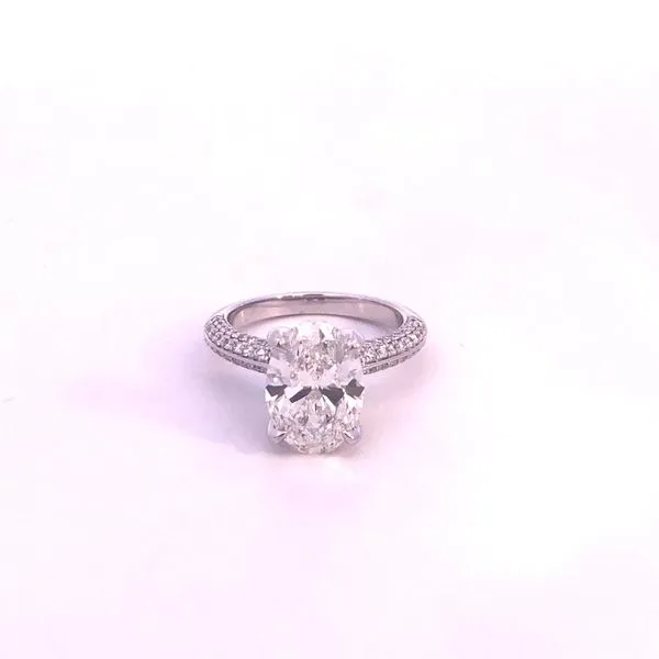 18KW 4.80CTW Oval Lab Grown Diamond Engagement Ring Kiefer Jewelers Lutz, FL