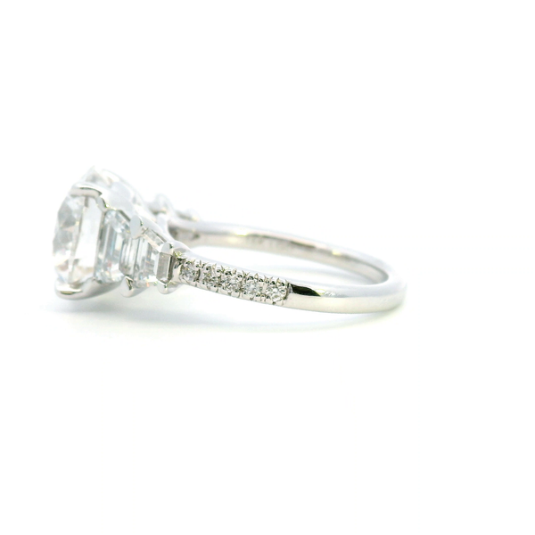 18KW 6.6CTW Round Lab Grown Diamond Engagement Ring Image 4 Kiefer Jewelers Lutz, FL
