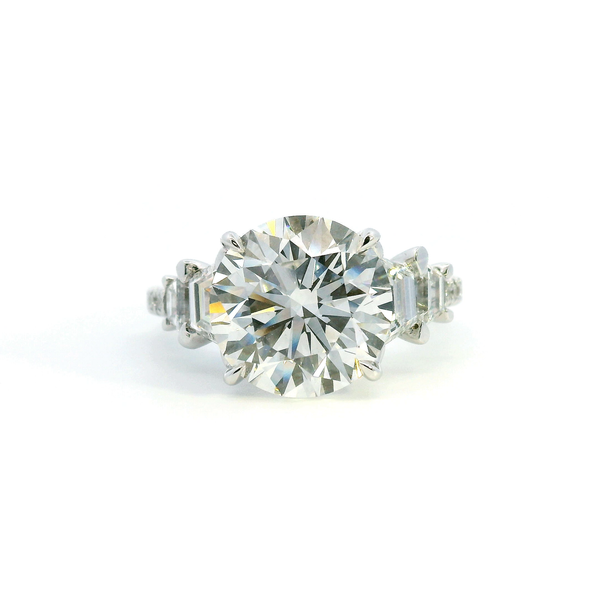 18KW 6.6CTW Round Lab Grown Diamond Engagement Ring Kiefer Jewelers Lutz, FL