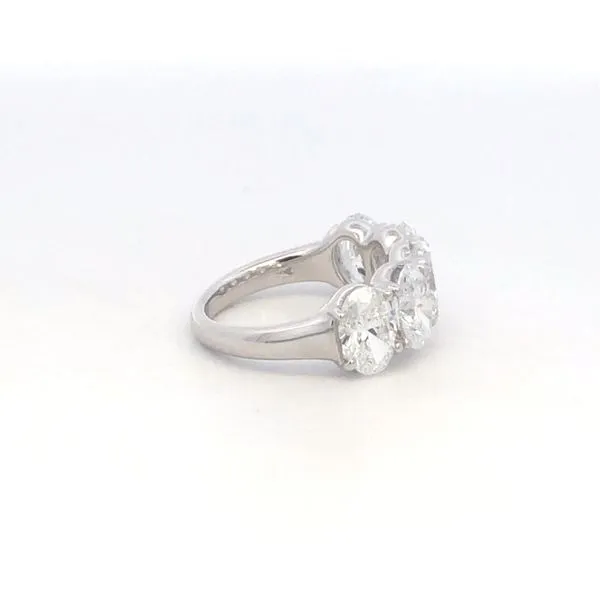 18KW 5CTW Five Stone Oval Lab Grown Diamond Band Image 3 Kiefer Jewelers Lutz, FL