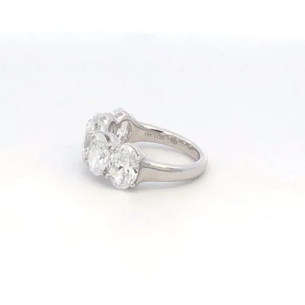 18KW 5CTW Five Stone Oval Lab Grown Diamond Band Image 4 Kiefer Jewelers Lutz, FL