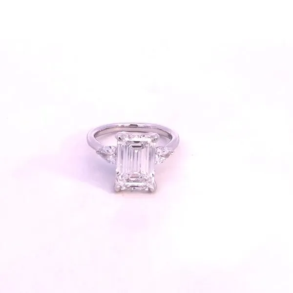 18KW 5.99CTW Emerald Cut Lab Grown Diamond Engagement Ring Kiefer Jewelers Lutz, FL