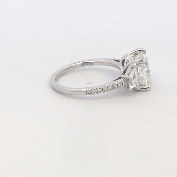 18KW 3.95CTW Cushion Cut Lab Grown Diamond Engagement Ring Image 3 Kiefer Jewelers Lutz, FL