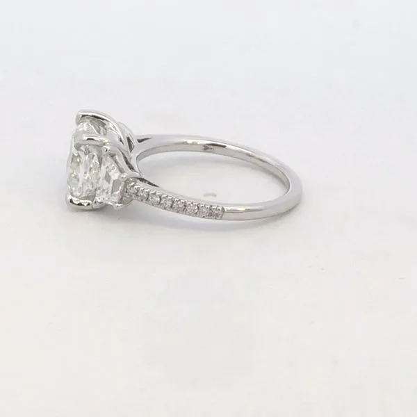 18KW 3.95CTW Cushion Cut Lab Grown Diamond Engagement Ring Image 4 Kiefer Jewelers Lutz, FL
