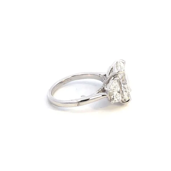 14KW 6.68CTW Lab Grown Oval Three Stone Diamond Engagement Ring Image 3 Kiefer Jewelers Lutz, FL