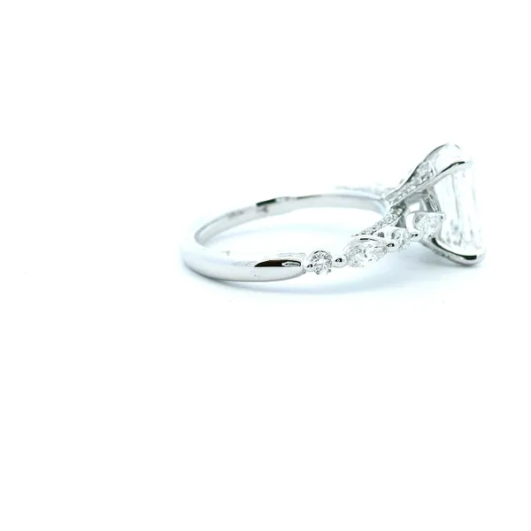 18KW 3.66CTW Emerald Cut Lab Grown Diamond Engagement Ring Image 3 Kiefer Jewelers Lutz, FL