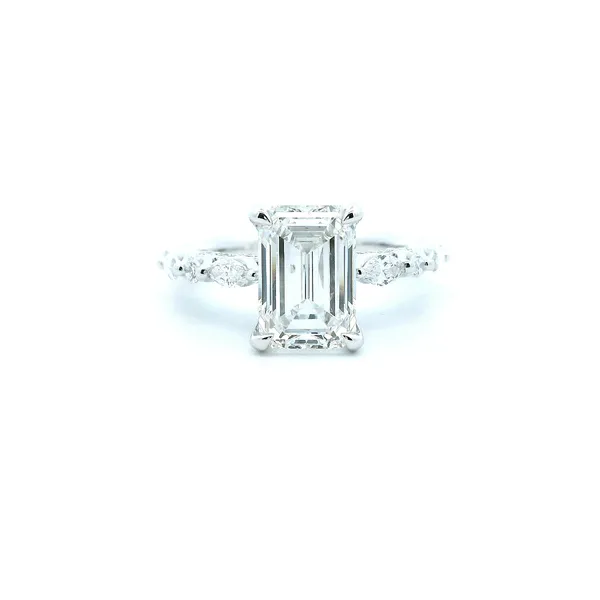 18KW 3.66CTW Emerald Cut Lab Grown Diamond Engagement Ring Kiefer Jewelers Lutz, FL