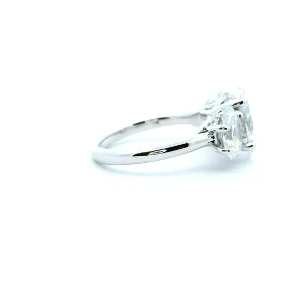 18KW 5.09CTW Three Stone Oval Lab Grown Diamond Ring Image 3 Kiefer Jewelers Lutz, FL