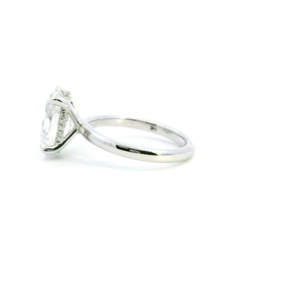 18KW 4.13CTW Oval Lab Grown Diamond Engagement Ring Image 4 Kiefer Jewelers Lutz, FL