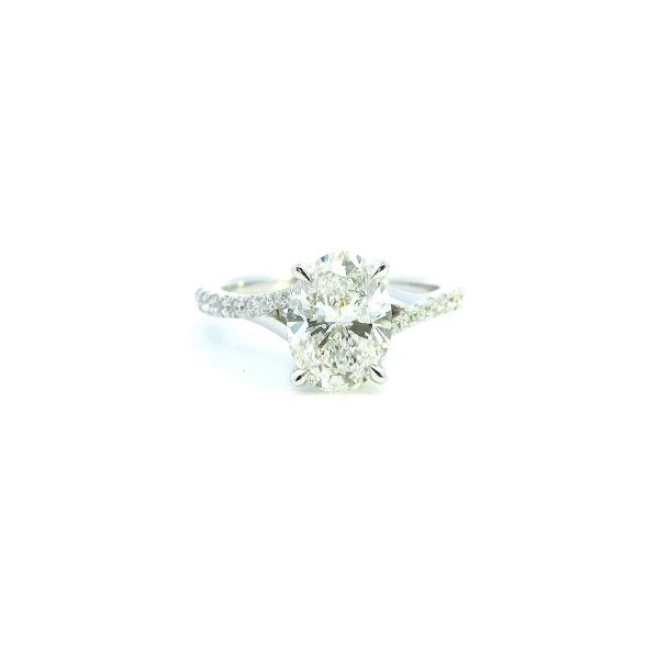 14KW Lab-Grown Oval Diamond Engagement Ring Kiefer Jewelers Lutz, FL
