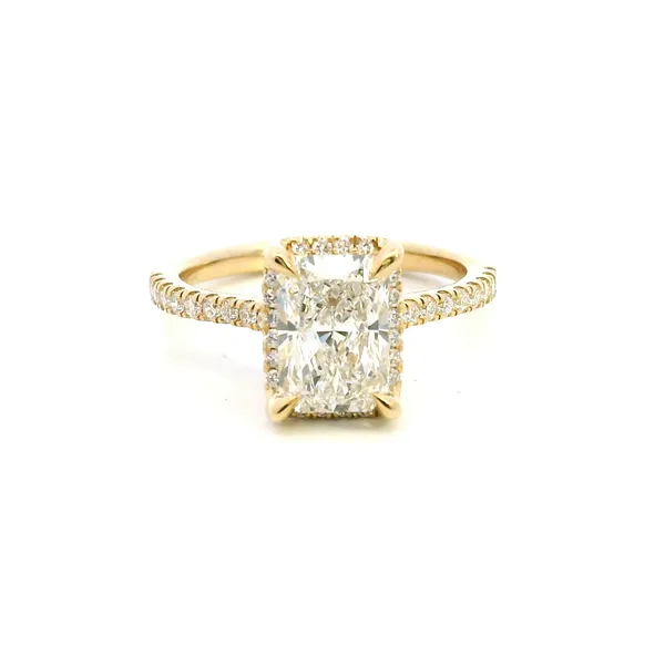 14KY 1.95CTW Lab Grown Radiant Diamond Halo Engagement Ring Kiefer Jewelers Lutz, FL