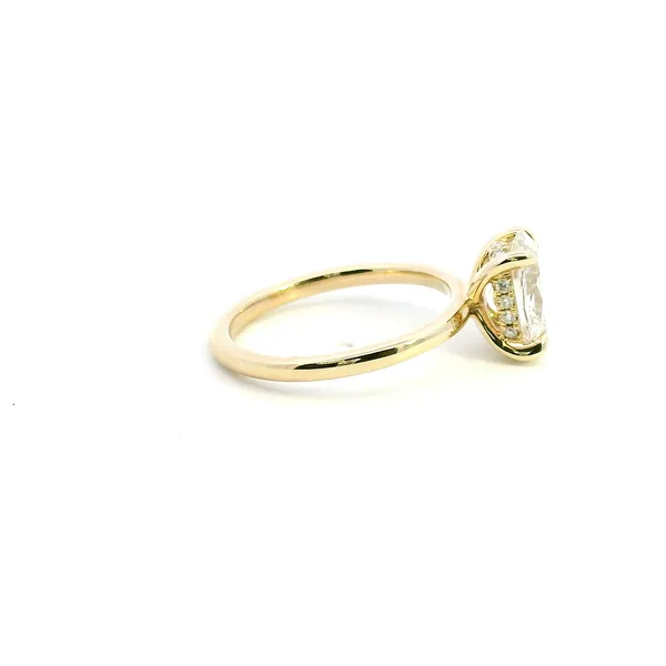 14KY 1.95CTW Lab Grown Oval Diamond Hidden Halo Solitaire Engagment Ring Image 3 Kiefer Jewelers Lutz, FL