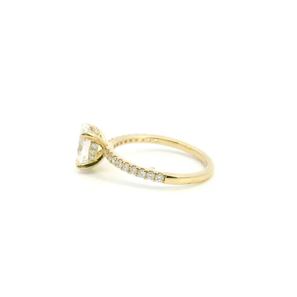 14KY Lab Grown Oval Diamond Engagement Ring Image 4 Kiefer Jewelers Lutz, FL