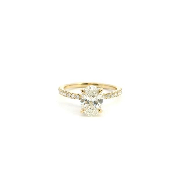 14KY Lab Grown Oval Diamond Engagement Ring Kiefer Jewelers Lutz, FL