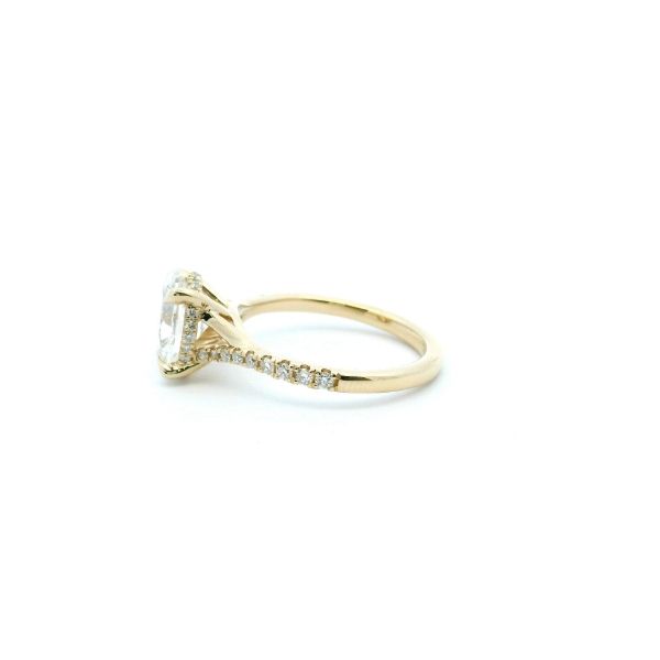 14KY 2.26CTW Lab-Grown Oval Spilt Shank Engagement Ring Image 4 Kiefer Jewelers Lutz, FL