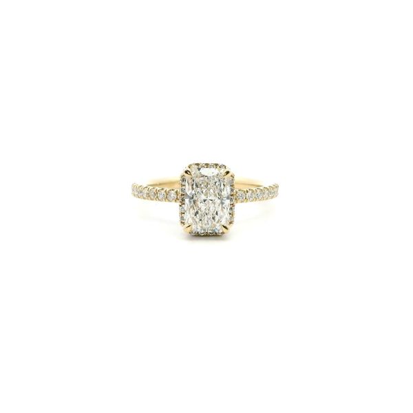 14KY Lab-Grown 1.91CTW Radiant Cut Halo Engagement Ring Kiefer Jewelers Lutz, FL