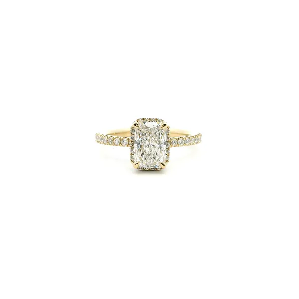 14KY Lab-Grown 1.91CTW Radiant Cut Halo Engagement Ring Kiefer Jewelers Lutz, FL