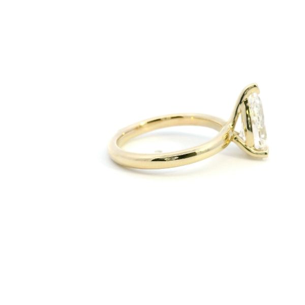 14KY Lab Grown Pear Shaped Diamond Solitaire Engagement Ring Image 3 Kiefer Jewelers Lutz, FL
