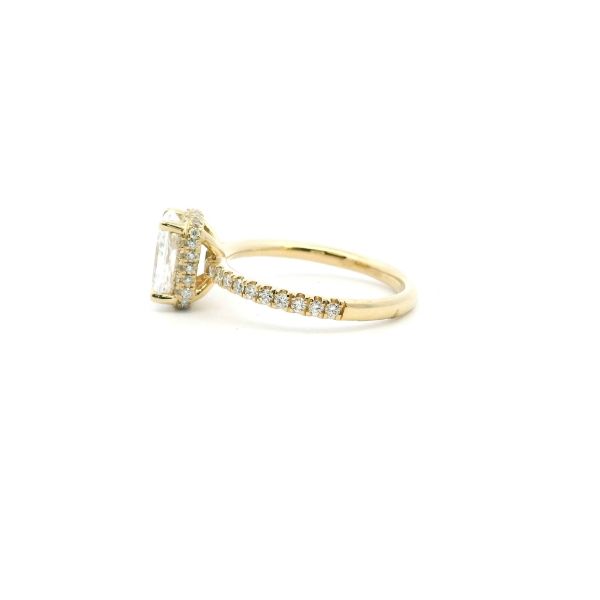 14KY Lab-Grown 1.90CTW Radiant Cut Halo Engagement Ring Image 4 Kiefer Jewelers Lutz, FL