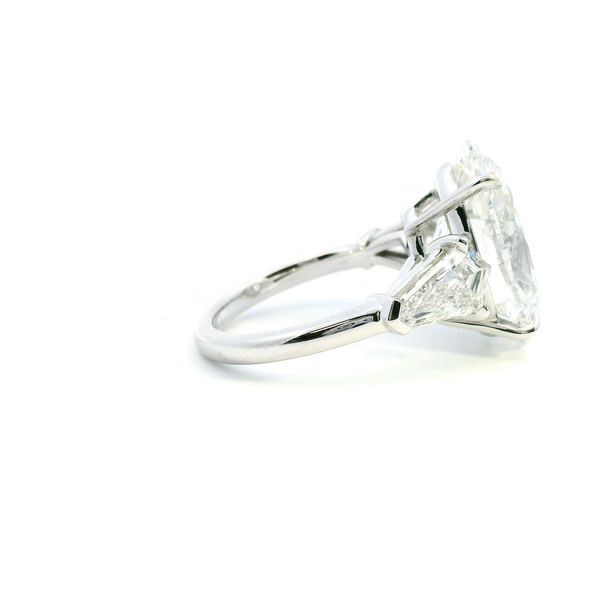 18KW 13.8CTW Lab Grown Oval and Kite Diamond Engagement Ring Image 3 Kiefer Jewelers Lutz, FL