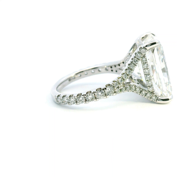 14KW 11.49CTW Lab Grown Radiant Cut Split Shank Engagement Ring Image 3 Kiefer Jewelers Lutz, FL