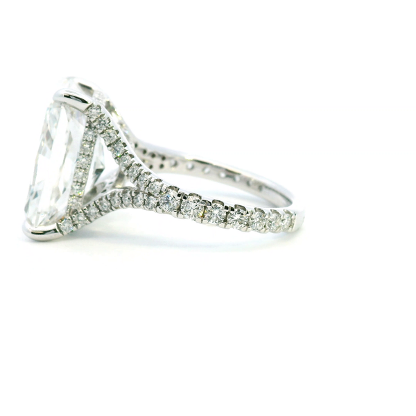 14KW 11.49CTW Lab Grown Radiant Cut Split Shank Engagement Ring Image 4 Kiefer Jewelers Lutz, FL