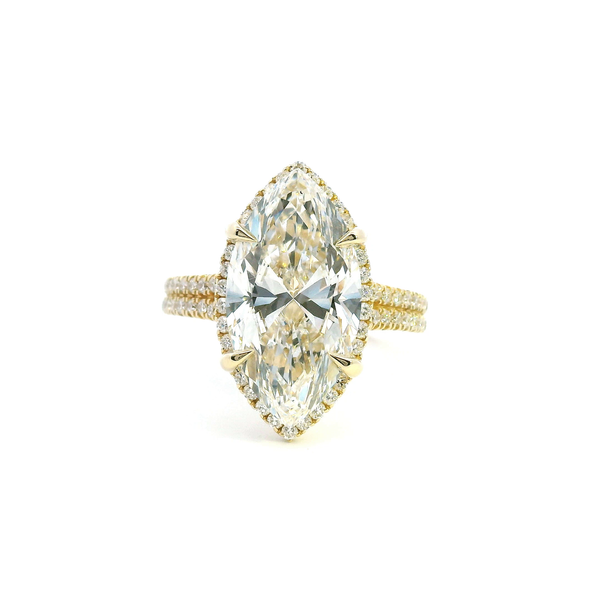 14KY 6.2CTW Lab Grown Marquise Diamond Halo Engagement Ring Kiefer Jewelers Lutz, FL
