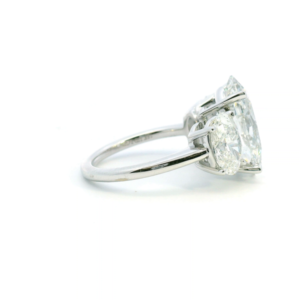 18KW 10.45CTW Lab Grown Three Stone Oval Diamond Ring Image 3 Kiefer Jewelers Lutz, FL