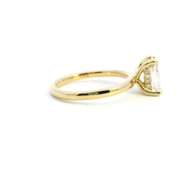 14KY 1.57CTW Lab Grown Radiant Hidden Halo Solitaire Engagement Ring Image 3 Kiefer Jewelers Lutz, FL