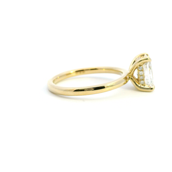 14KY 1.57CTW Lab Grown Radiant Hidden Halo Solitaire Engagement Ring Image 3 Kiefer Jewelers Lutz, FL