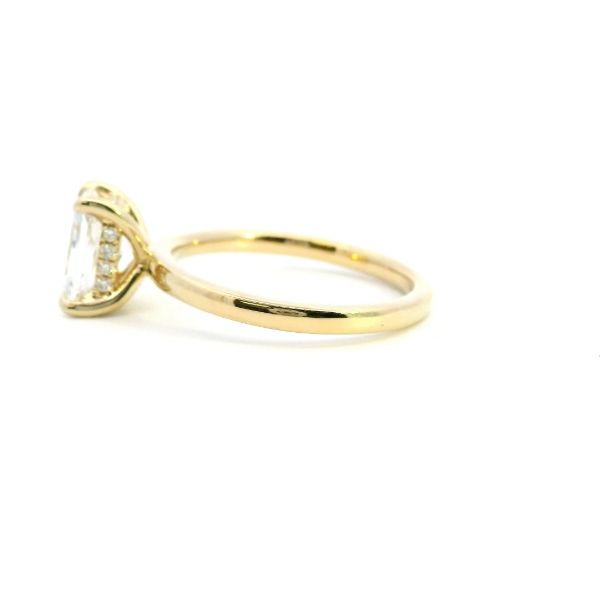 14KY 1.57CTW Lab Grown Radiant Hidden Halo Solitaire Engagement Ring Image 4 Kiefer Jewelers Lutz, FL