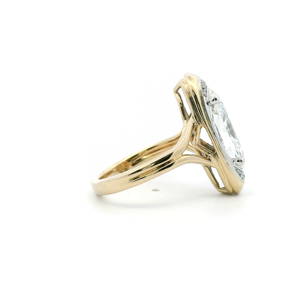 14KY 3.15CT Lab Grown Moval Engagement Ring Image 3 Kiefer Jewelers Lutz, FL