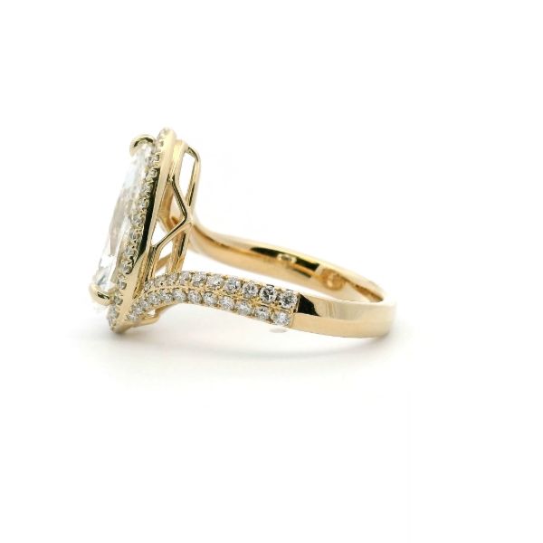 14KY 3.5CTW Lab Grown Pear Shape Diamond Engagement Ring Image 4 Kiefer Jewelers Lutz, FL