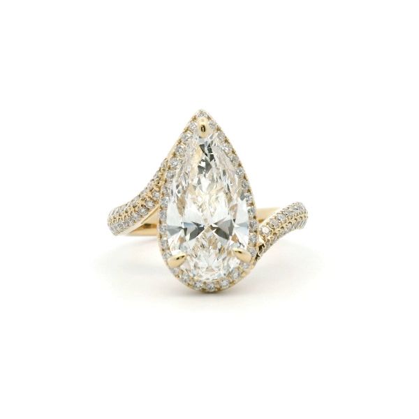 14KY 3.5CTW Lab Grown Pear Shape Diamond Engagement Ring Kiefer Jewelers Lutz, FL