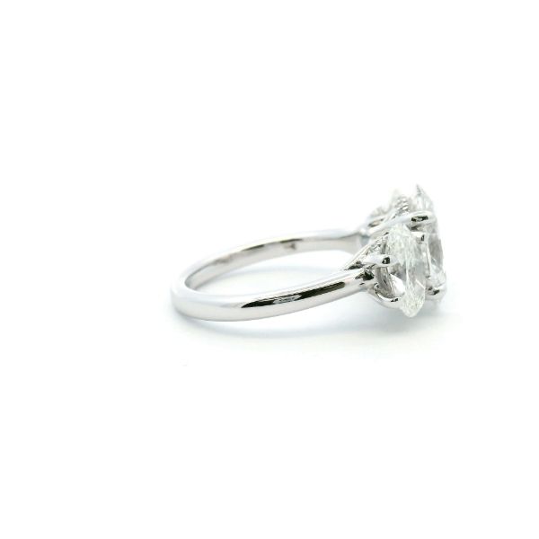 18KW 5.10CTW  Oval Lab Grown Diamond Ring Image 3 Kiefer Jewelers Lutz, FL
